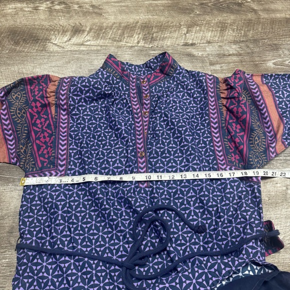 Xirena Yasmeen Geo-Print Blouson-Sleeve Mini Dress Size Small - Picture 6 of 9